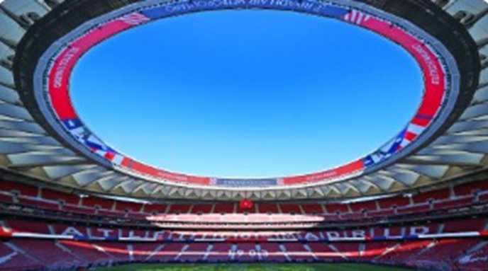 Riyadh Air Metropolitano Sky Ribbon LED screen