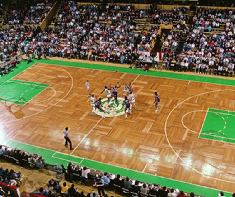 NBA.com 페이지 캡처, 보스턴 셀틱스 파케이 코트(parquet floor)