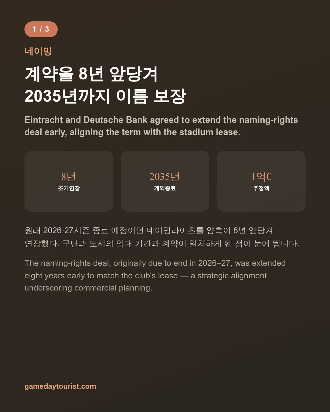 Deutsche Bank Park — Live Eagle Attila and €18 Standing Tickets — Card news 2/5
