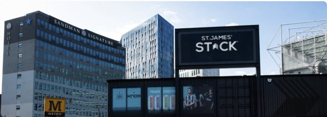 St James' Stack exterior, as reported by The Stadium Business, September 25, 2026