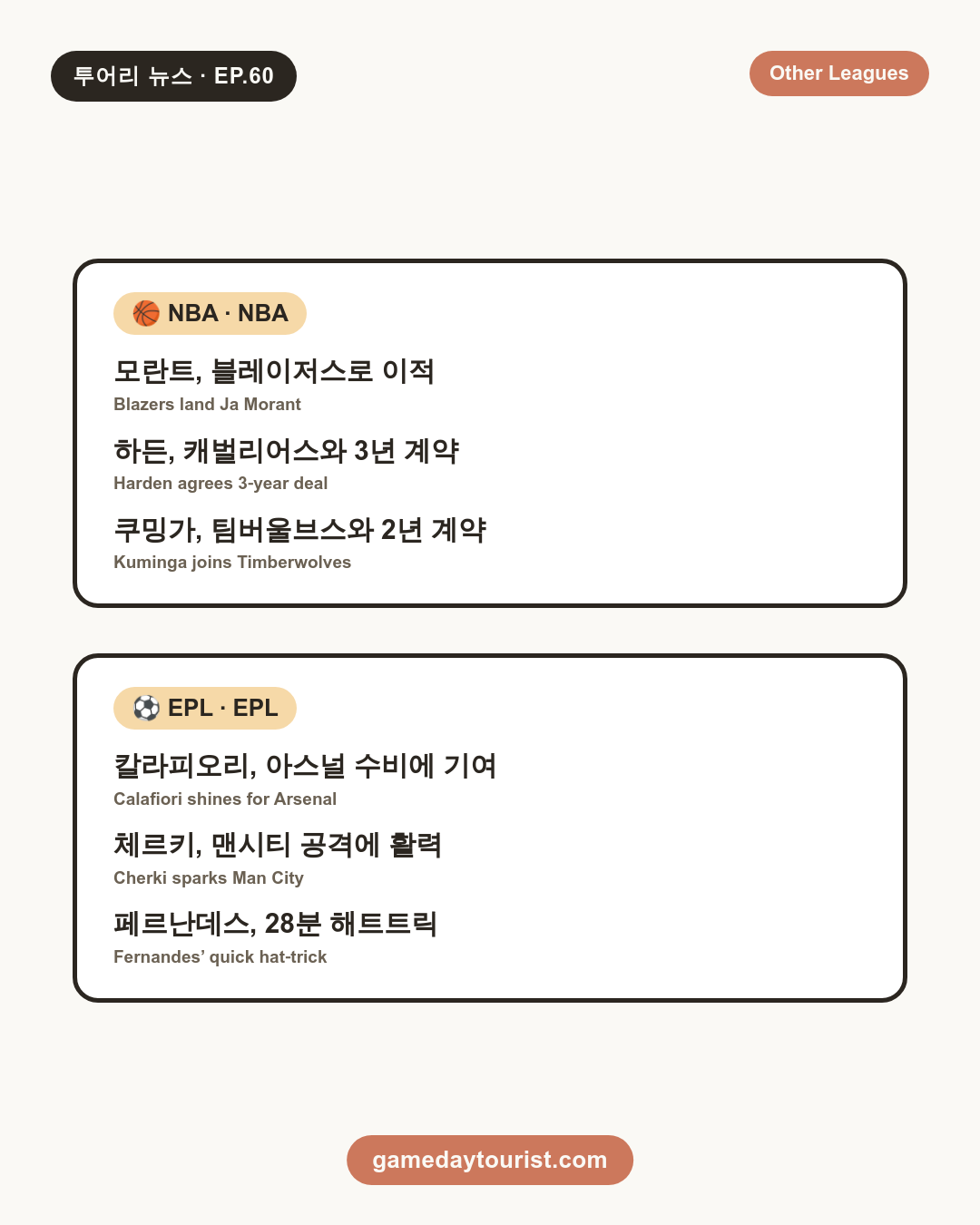 투어리 뉴스 EP.60 - K리그 오늘: 바사니·전북·통합티켓 - 6