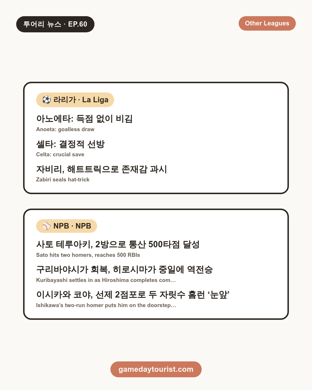 투어리 뉴스 EP.60 - K리그 오늘: 바사니·전북·통합티켓 - 7