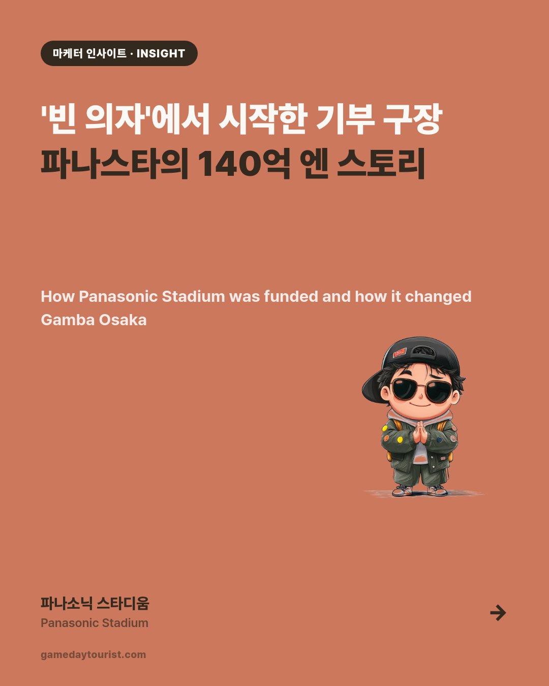 Panasonic Stadium Suita — ¥14B Donated, ‘Osaka Jaws’ Legend — Card news 1/5
