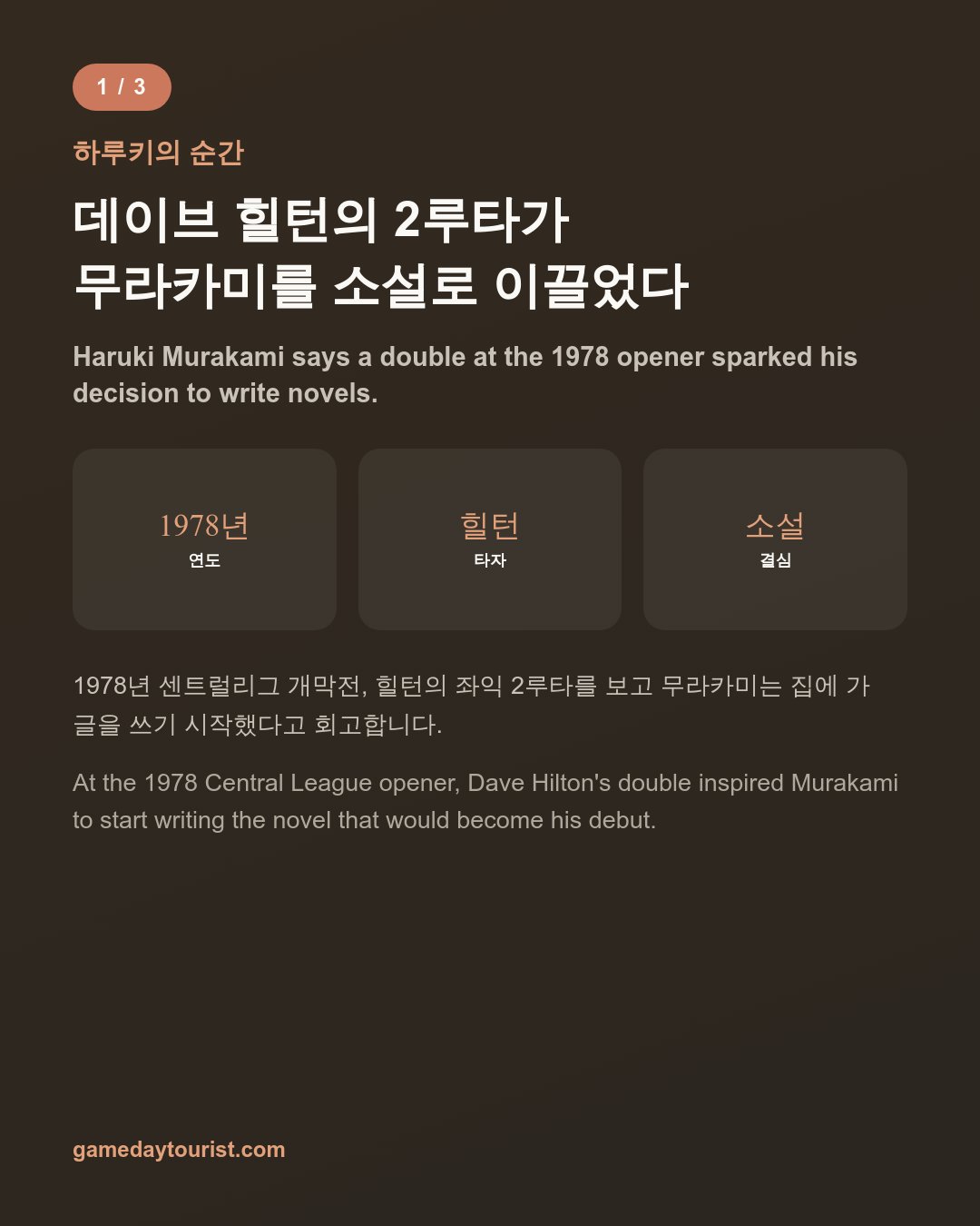 Meiji Jingu Stadium Guide — English Tickets, Access, Murakami’s Double — Card news 2/5