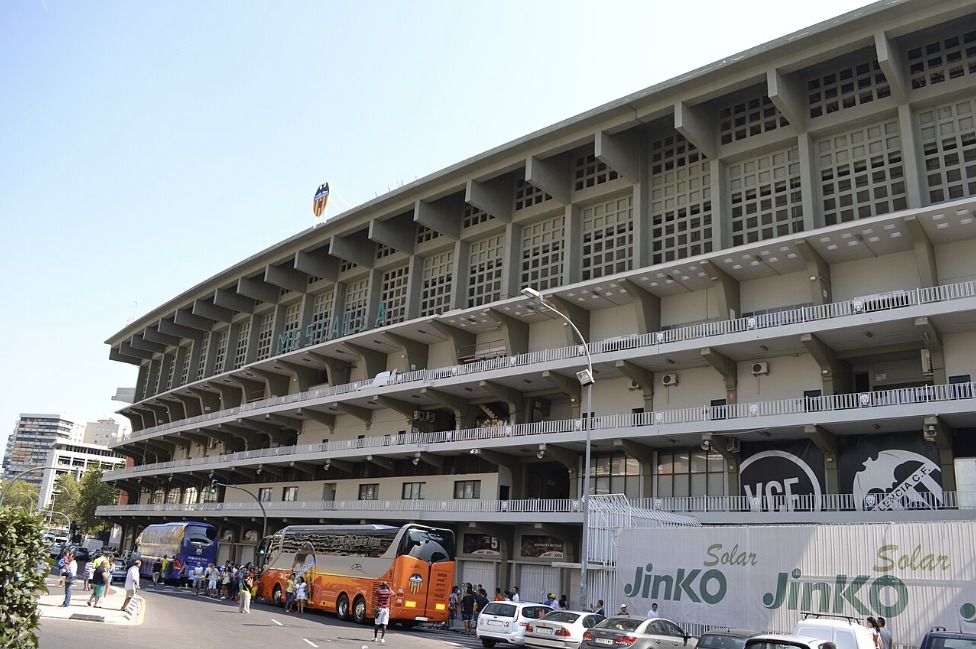 Mestalla exterior ahead of Valencia vs Barcelona, September 2013